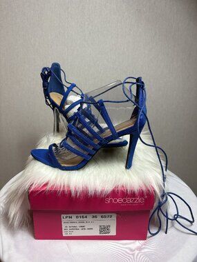ShoeDazzle Saisha Blue Dress Sandals, Size 8.5, Never Worn